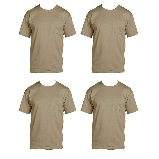 Fruit Of The Loom Mens Original Plain Rib Crew Neck T-Shirts 100% Cotton 